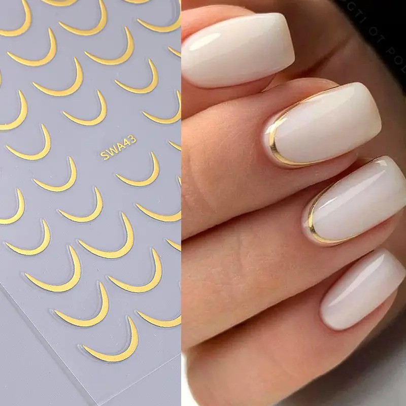 Манікюр із золотою лінією – елегантний мінімалізм